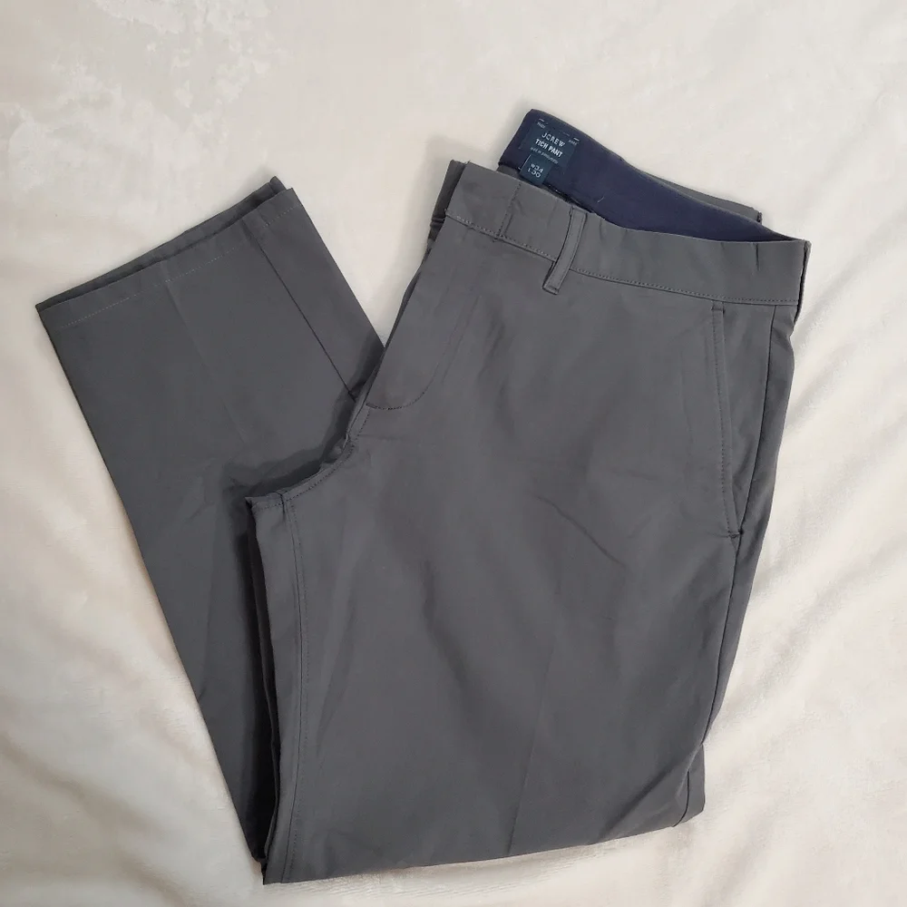 J. Crew Tech Pant 484 Slim Size 34x30. Gray Color.  SKU# A-64
